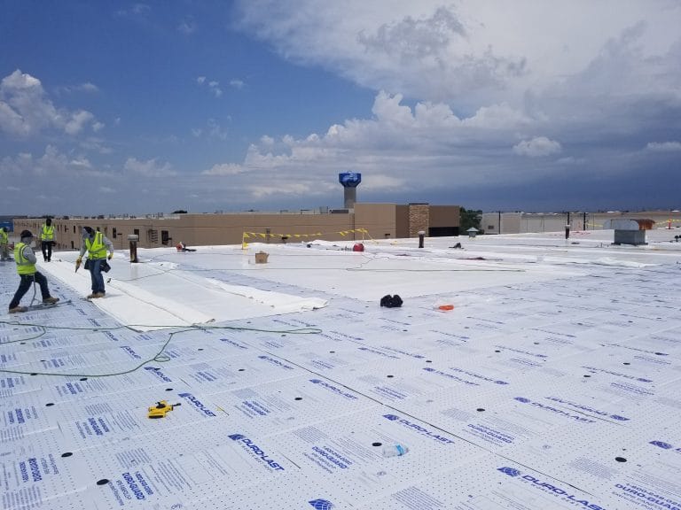 Carrollton commercial roof contractor TPO roofing install