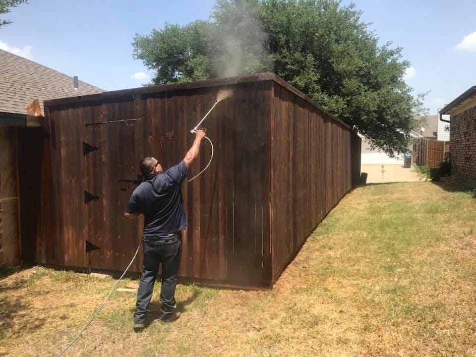 exterior fence painting/staining