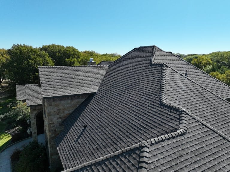 Top of a residential roof